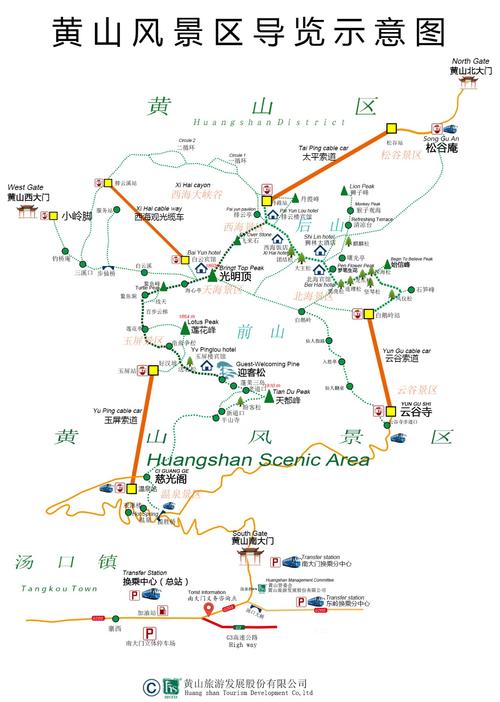 黄山市旅游景点地图_黄山市旅游景点地图分布